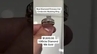 Real Diamond Princess Cut Cinderella Wedding Ring by Ijaz Jewelers