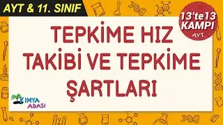 Tepkime Hız Takibi ve Tepkime Şartları  #13te13Kampı #AYTkimya