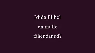 Arpad Arder  - Mida Piibel on mulle t&auml;hendanud?