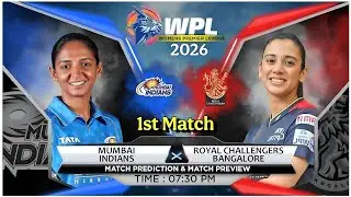 MI vs RCB WPL 2026 1st Match Prediction - Mumbai Indians vs Royal Challengers Bengaluru Women's IPL