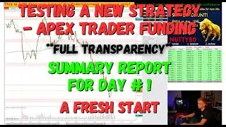 A FRESH START - TESTING A NEW STRATEGY with APEX TRADER FUNDING - DAY 1