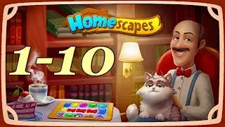 HomeScapes levels 1 - 10 Gameplay Story