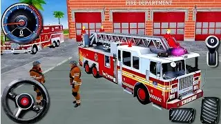 Real Fire Truck Driving Simulator 2025 - New Fire Fighting Fireman's Daily Job - Android Gameplay 