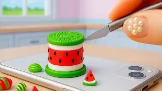 Satisfying Watermelon Cake Decorating 🍉 How To Make Miniature Oreo Watermelon Cake ASMR ✨ DIY Cakes