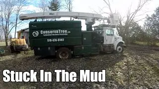 Stuck in the mud: Pulling Out the Bucket Truck with 2:1 Mechanical Advantage