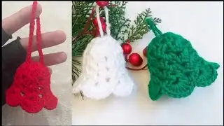 Crochet easy Christmas bell| how to Crochet Christmas Bell Ornaments for Beginners 