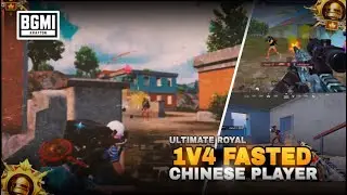 FASTED 1VS4 CLUTCH iN BGMI ☠️|| CHINESE PLAYER SENSITIVITY CONTROL SETTINGS 