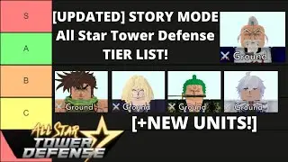 UPDATED STORY MODE TIER LIST in Roblox All Star Tower Defense!