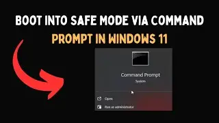 Загрузите безопасный режим через командную строку в Windows 11