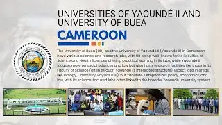 UNIVERSITIES OF YAOUND&Eacute; II AND UNIVERSITY OF BUEA || IDEA Universities Of Interest 2ND EDITION