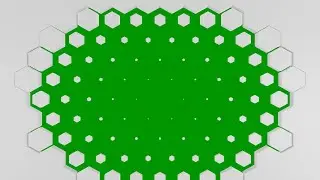 Hexagon Transition Green Screen 3