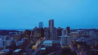 4K Cinematic Drone View | Downtown Washington Under Clouds 🎬