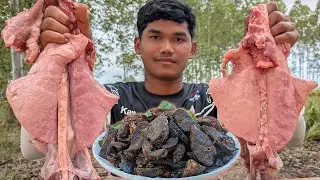 Deep Fried Pig Lungs Recipe | Easy Pork Lungs Cooking and Eating