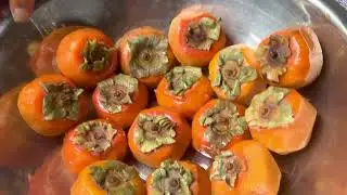 Como secar correctamente la fruta de Kaki.   #kaki #persimmon #frutas
