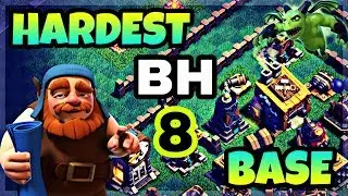 HARDEST BUILDER HALL 8 BASE LAYOUT WITH REPLAY | BEST BH8 BASE DESIGN | CLASH OF CLANS