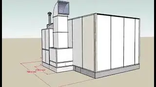 Riello G20 Diesel Heated Glass Door spray booth show 柴油加热玻璃大门动画展示