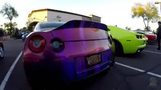 Custom Wrapped Nissan GTR on Air Ride