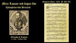 Mira loquor sed digna. Orlando di Lassus. Studio De Musique Ancienne De Montr&eacute;al. Andrew McAnerney,