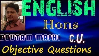English (Hons), Semester-1. Objective Questions, University of Calcutta