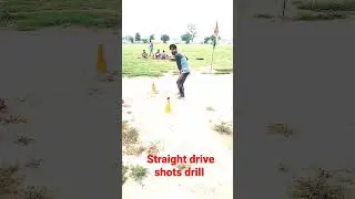 straight drive drill #cricket #shorts