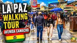 La Paz Walking Tour | Avenida Camacho to San Francisco Street Life in 4K