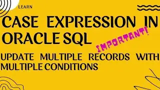 How to use Case Expression logic in oracle sql| Case Expression using to update multiple records|