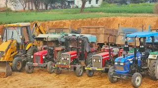 JCB 3dx Eco Loading Remove Mud and Making Dem Tractors Stuck Mahindra 475 Eicher Kubota |Jcb Tractor