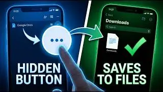 1 Hidden Button Works | How to Save Google Docs to Files on iPhone