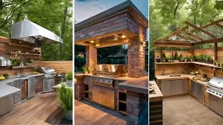 Outdoor Kitchen Design with Roof | House Design with Outdoor Kitchen | Deck Outdoor Kitchen ideas