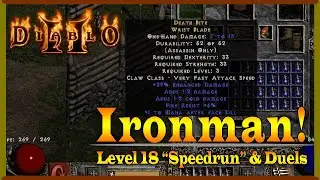 Первый Ironman от Кули | Скоростное прохождение и PvP в Diablo 2 | Уровень 18