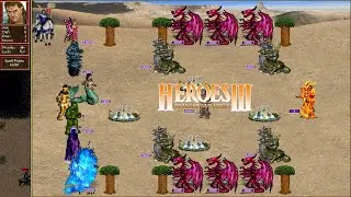 Heroes 3 COMBAT One Hundred Years growth Conflux vs Hell Baron&rsquo;s Chamber