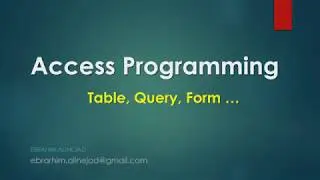 Access Programming A#01