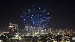 Art Basel Drone Show at Long Feng's Afterparty