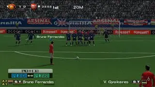 Winning eleven 2026 Manchester United vs Arsenal Gameplay 4K 60Fps HD - pS2