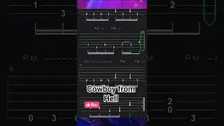 cowboy from hell 🎸 guitar tablature..short video🎸Pantera🎸#guitar #music #guitartabs