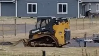 Frozen skidsteer tracks!