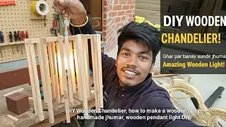 Amazing DIY Wooden Pendant Light - Step by Step #Woodworking #DIY #HomeDecor #Handmade #Chandelier