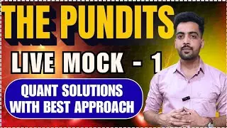@ThePundits_Official  ProMocks Live mock - 1 Quant Solutions  |  Best Methods 💥|  by #currentmudde  