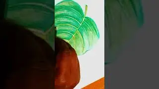Water drop on leaf 🌿 drawing #drop #art #drawing