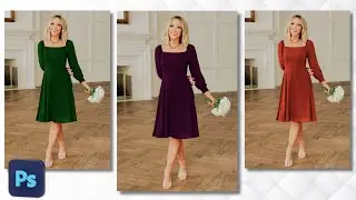 1-Minute Photoshop Hack: Change Any Outfit Color!