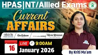 Himachal Daily Current Affairs Quiz & MCQ, 16th January 2026 | HPAS/Allied/NT Current Affairs 2025