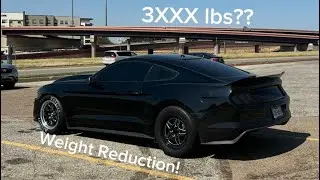How Much Does A GUTTED S550 Mustang 5.0 Weigh!?
