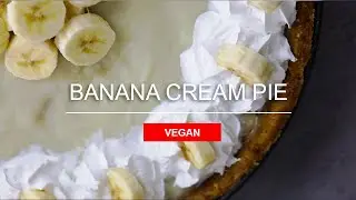 No Bake Vegan Banana Cream Pudding Pie