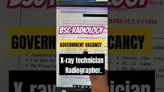 Government vacancy for radiographer Radiology government vacancy #radiologycareer #radiologyvacancy