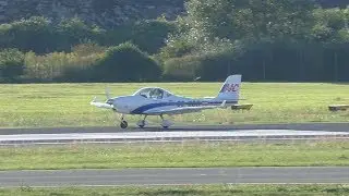 Austrian Aviation Training Aquila A210 touch & go at Graz Airport | OE-CSS