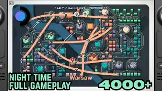 Relaxing Mini Motorways Night Gameplay &ndash; Warsaw Daily on Steam Deck
