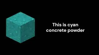 Cyan Concrete Powder - Minecraft