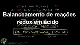 Balanceamento de reações redox em ácido | Eletroquímico e Reações Redox | Química | Khan Academy