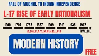 MODERN HISTORY |L-17 RISE OF EARLY NATIONALISM | FREE COMPREHENSIVE COURSE