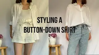 How to Style a White Oversized Button-Down Shirt| Casual Summer Outfits| H&M Aritzia